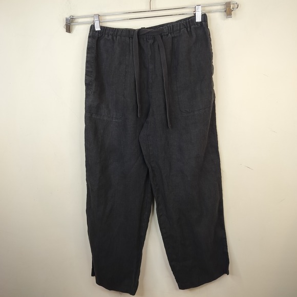 Vince Pants - Vince Hemp Pants Medium Drawstring Relaxed Minimal Casual Black